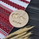 Кругла весільна підставка для обручок, з дерева під замовлення (ПК0053) - зображення 2