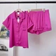 Піжама Juicy Couture Women's 2 Piece atlas Short Sleeve Shirt and Pajama Shorts Lounge Sleepwear Set рожева розмір XL - изображение 1