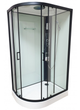 Душовий бокс VERONIS BN-4-120 Black 120×80×215 см, правий, низький піддон, прозоре скло, гідромасаж - изображение 2