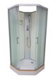 Душовий бокс VERONIS BN-1-90 90×90×200 см, п'ятикутний, без даху, матове скло, матовий профіль, низький піддон - изображение 1