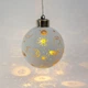 Елочный стеклянный шарик 8 см белый с LED подсветкой - изображение 3