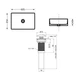Раковина накладная Qtap Tern 610x350x135 мм Marble черная прямоугольная с донным клапаном - изображение 2