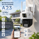 Уличная PTZ WiFi камера A23 6Мп Поворотная IP-камера видеонаблюдения Беспроводная купольная камера с ночным видением Интеллектуальная система охраны с PUSH-уведомлениями iCSee MD15967 - изображение 1