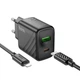Зарядний пристрій для смартфонів Hoco PD25W+QC3.0 dual port Чорний (CS23A) - зображення 4