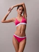 Набор трусиков бикини женских хлопковых Calvin Klein QD5207-320(Stencil-Dark Berry) S 3 шт Бордовый/Белый/Розовый (14056428725) - изображение 2