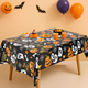 Скатерть Праздничная Фольгированная С Тыквами И Призраками 130x220см Halloween - изображение 1