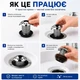 Фильтр-уловитель для слива раковины и ванны из нержавеющей стали 304, с 4 силиконовыми уплотнительными кольцами, для сливов 34–44 мм - изображение 2