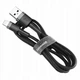 Кабель Baseus cafule Cable USB For Type-C 2A 3m Gray+Black - зображення 4