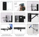 Настенный телескопический держатель пантограф Selens J1300 75–130 см до 5 кг для студийного света, камер и фотооборудования - изображение 4