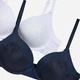 Набор бюстгальтеров с Push-Up с косточками Tommy Hilfiger 997088586 34C 2 шт Синий/Белый (1159956921) - изображение 5