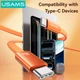 Кабель Usams U96 60W Type-C to Type-C Charging & Data Cable 1.2 м Orange (6958444997483) - изображение 4
