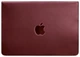 Шкіряний чохол-конверт для ноутбука MacBook 13 з натуральної шкіри Crazy Horse на магнітах захисний, бордовий 58599 - зображення 1