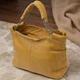Практичная женская сумка из натуральной кожи Vintage 22991 Желтый - изображение 1