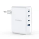 Мережевий зарядний пристрій Choetech NexGen USB-A/3xUSB-C PD 100W GaN White (PD9002-EU-WH) - зображення 1