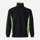 Толстовка на флисе, на молнии мужская Velilla 105704_00/25 M Black/Lime Green (8434455520363) - изображение 1