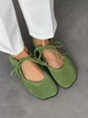 Балетки barefoot з перфорацією NikArt замшеві зелені 11854 розмір 36 - изображение 2