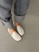 Жіночі лофери barefoot з перфорацією шкіряні світло-бежеві розмір 40 - изображение 12