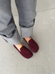 Жіночі лофери barefoot з перфорацією замшеві бордові розмір 36 - зображення 7
