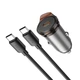Автомобільний зарядний пристрій HOCO NZ16 Rigorous single port PD30W car charger set(C to C) Metal Grey - зображення 3