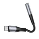 Аудіокабель HOCO LS33 Type-C to 3.5 female, nylon braid, 0,12m, Metal Gray - зображення 5