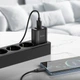 Мережевий зарядний пристрій з кабелем HOCO C141A Smart dual-port charger set(Type-C) Black - изображение 5