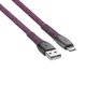 Кабель USB 2.0, PS6101 RD12, USB 2.0 MFI Type-A/Lighting, 3А, 60Вт, красный - изображение 2