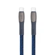 Кабель USB 2.0, PS6105 BL12, Type-C/Type-C, 3А, 60Вт, синий - изображение 1