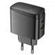 Сетевое зарядное устройство Hoco CS63A Bright GaN PD65W USB+Type-C Black - изображение 1