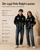 Толстовка Polo Ralph Lauren черное унисекс - на замке с капюшоном, нашивкой Japan, белым логотипом и номером 3 на рукаве размер XXS - изображение 2