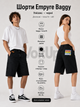 Шорты Empyre черные широкие Baggy — джинсовые Эмпаер loose fit sk8, размер M - изображение 2