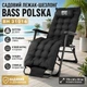 Садовый лежак-шезлонг черный Bass Polska BH 31016 с мягким матрасом и регулируемой спинкой нагрузки до 200 кг. - изображение 1