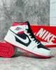Кросівки чоловічі NK Jordan Retro 1 Hight 44 (28 см) Black White Red (арт 1386) - изображение 5