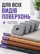 Насадка на швабру моп на липучке из микрофибры VMHouse набор запасных насадок 4 шт 22х22 см сменная губка для швабры с отжимом серый (0316-0041) - изображение 3