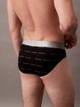 Трусы брифы мужские Calvin Klein NB4126-VRG(Triple Logo Stripe Platinum Rust) XL Черные (196807913480) - изображение 2