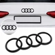 AUDI Ауди Эмблема задняя на крышку багажника 202 мм audi A4 (B9), A5 (F5), A6 (C8), A7 (C8) Q8 цвет черный глянец - изображение 1