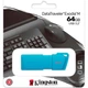 Флешка Kingston DataTraveler Exodia M 64 ГБ USB 3.2 Gen 1 бірюзова - зображення 4