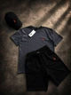 Костюм чоловічий базовий шорти і футболка Polo графіт XXXL - зображення 3