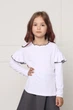 Футболка с длинным рукавом для девочки 122 цвет белый YUKI ЦБ-00295935 - изображение 4