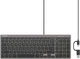 Klawiatura przewodowa Unitek SlimTap Ultra Light USB Space Grey (T053AGY01-US) - obraz 1