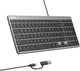 Klawiatura przewodowa Unitek SlimTap Ultra Light USB Space Grey (T053AGY01-US) - obraz 3