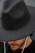 Мужская Шляпа Fedora Черная С Жемчугом Without - (397101) - изображение 3