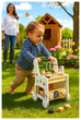 Ходунки детские каталка с функцией столика 6 в 1 для дома деревянные LS-2408 - изображение 6