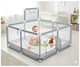 Игровой манеж 130×130 см с корзиной для мячей для детей серый Aptel LS-3009 - изображение 1