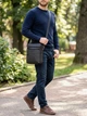 Сумка планшет через плечо мужская из натуральная кожи Vintage leather-20393 Черная - изображение 2