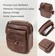 Сумка планшет через плечо мужская из натуральная кожи Vintage leather-20396 Коричневая - изображение 14