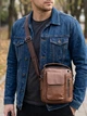 Сумка кросс-боди мужская кожаная Vintage Коричневая (leather-20414) - изображение 2