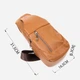 Сумка слинг через плечо мужская из натуральная кожи Vintage leather-20404 Рыжяя - изображение 6