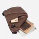 Сумка слинг через плечо мужская Vintage leather-20566 Коричневая - изображение 5