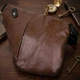 Сумка слинг через плечо мужская Vintage leather-20566 Коричневая - изображение 11