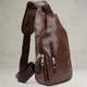 Сумка слинг через плечо мужская Vintage leather-20560 Коричневая - изображение 14